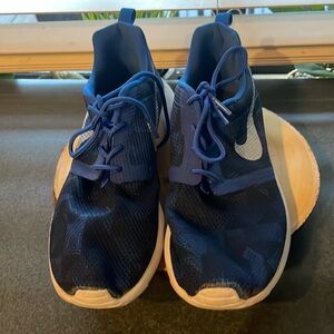 Blue Nike shoes